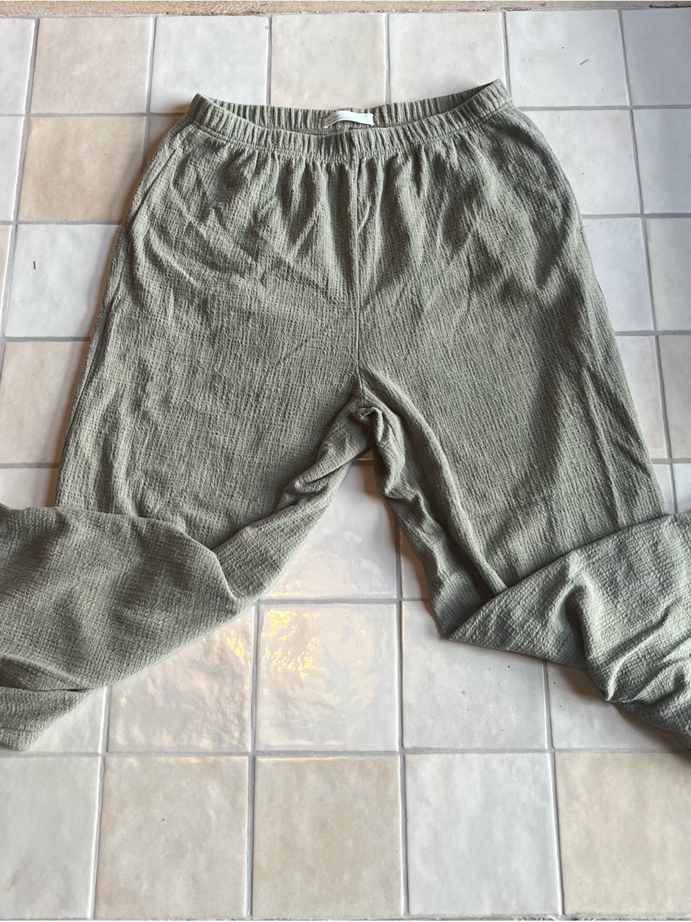 OAK + FORT Olive Green Pull-On Joggers